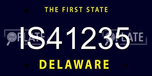 IS41235 Delaware License Plate