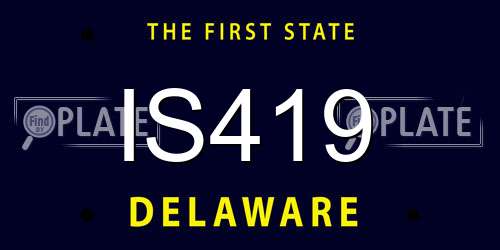 IS419 Delaware License Plate