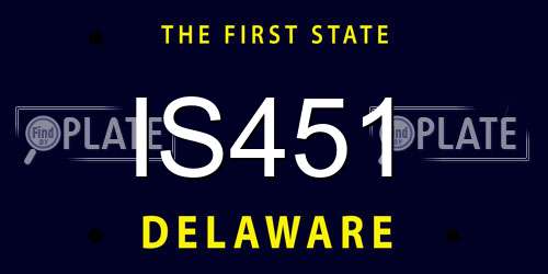 IS451 Delaware License Plate