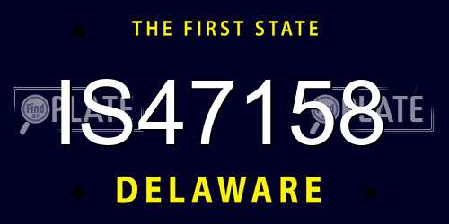 IS47158 Delaware License Plate