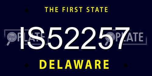 IS52257 Delaware License Plate