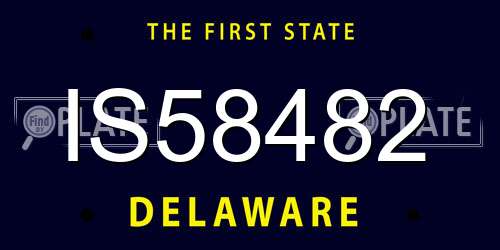 IS58482 Delaware License Plate