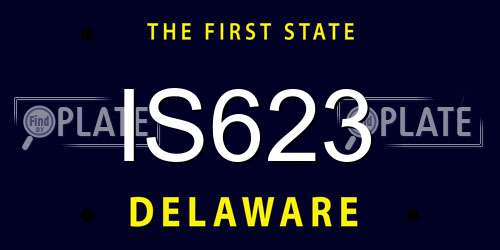 IS623 Delaware License Plate