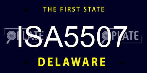 ISA5507 Delaware License Plate