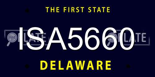 ISA5660 Delaware License Plate
