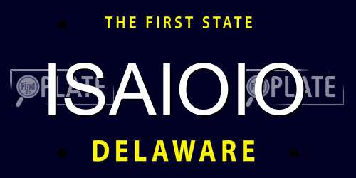 ISAIOIO Delaware License Plate