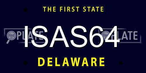 ISAS64 Delaware License Plate