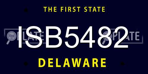 ISB5482 Delaware License Plate