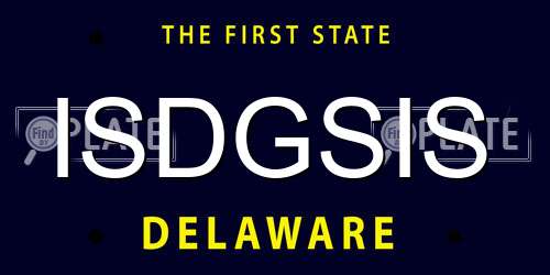 ISDGSIS Delaware License Plate