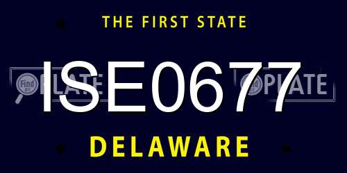 ISE0677 Delaware License Plate