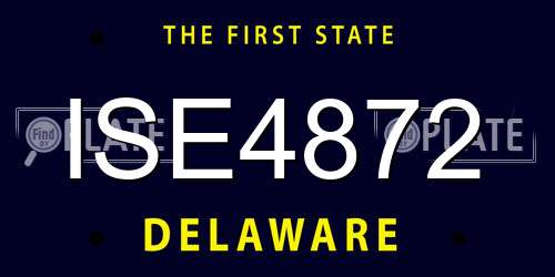 ISE4872 Delaware License Plate