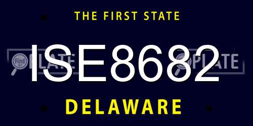 ISE8682 Delaware License Plate