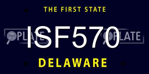 ISF570 Delaware License Plate