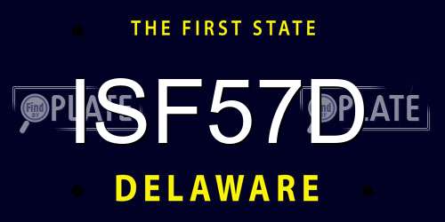ISF57D Delaware License Plate