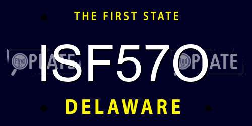 ISF57O Delaware License Plate