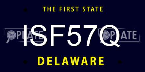 ISF57Q Delaware License Plate