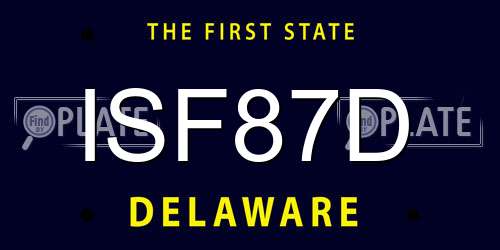 ISF87D Delaware License Plate