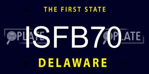 ISFB70 Delaware License Plate