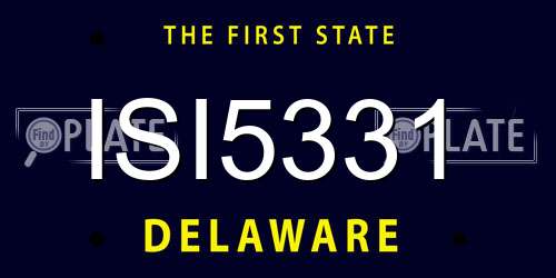 ISI5331 Delaware License Plate