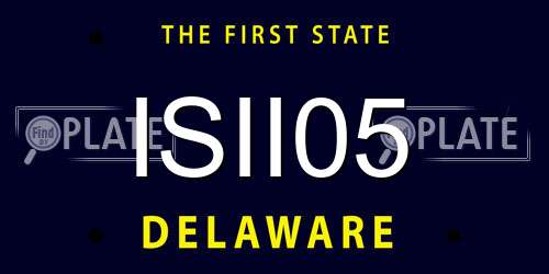 ISII05 Delaware License Plate