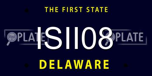 ISII08 Delaware License Plate