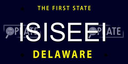 ISISEEI Delaware License Plate