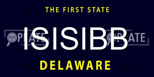 ISISIBB Delaware License Plate
