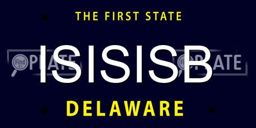 ISISISB Delaware License Plate