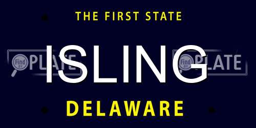 ISLING Delaware License Plate