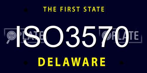 ISO3570 Delaware License Plate