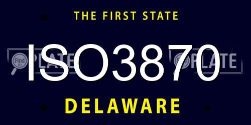 ISO3870 Delaware License Plate
