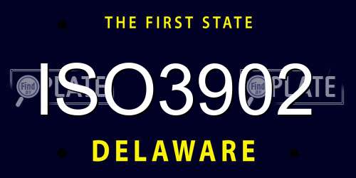 ISO3902 Delaware License Plate
