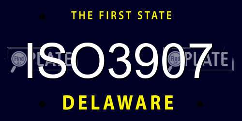 ISO3907 Delaware License Plate