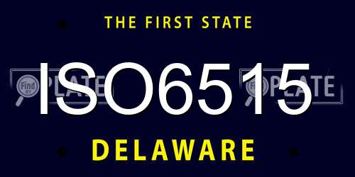 ISO6515 Delaware License Plate