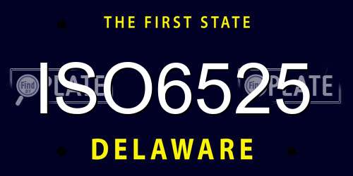 ISO6525 Delaware License Plate