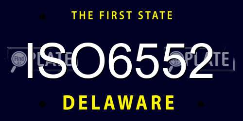 ISO6552 Delaware License Plate