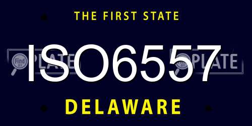 ISO6557 Delaware License Plate