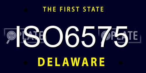 ISO6575 Delaware License Plate