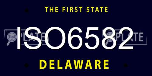 ISO6582 Delaware License Plate