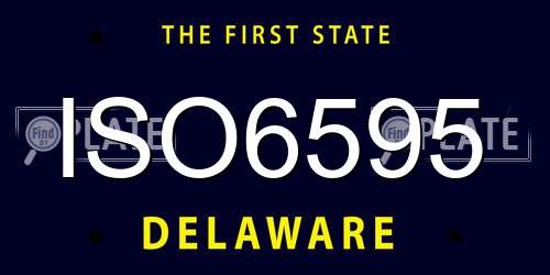 ISO6595 Delaware License Plate