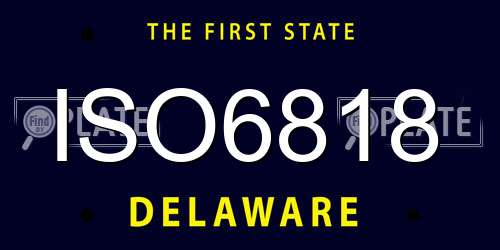 ISO6818 Delaware License Plate