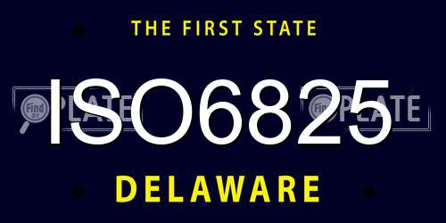ISO6825 Delaware License Plate