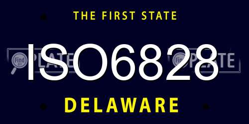 ISO6828 Delaware License Plate