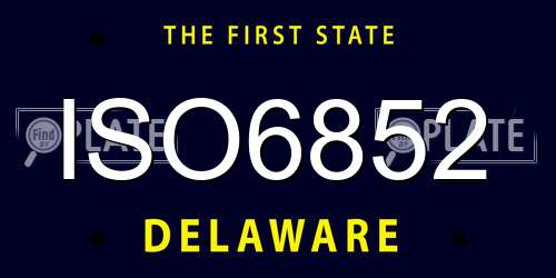 ISO6852 Delaware License Plate