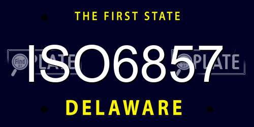 ISO6857 Delaware License Plate