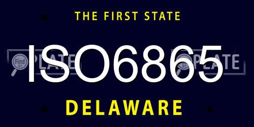 ISO6865 Delaware License Plate