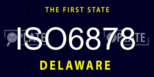 ISO6878 Delaware License Plate