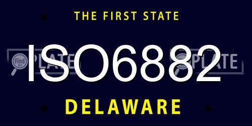 ISO6882 Delaware License Plate