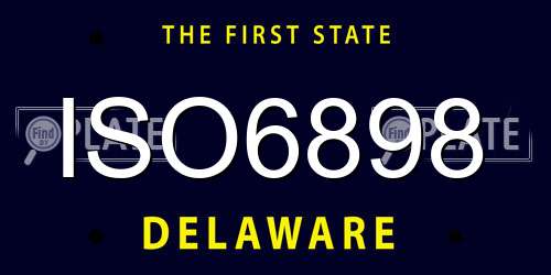 ISO6898 Delaware License Plate