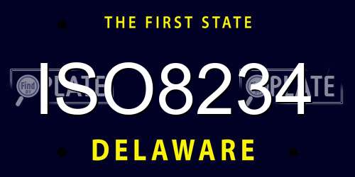ISO8234 Delaware License Plate